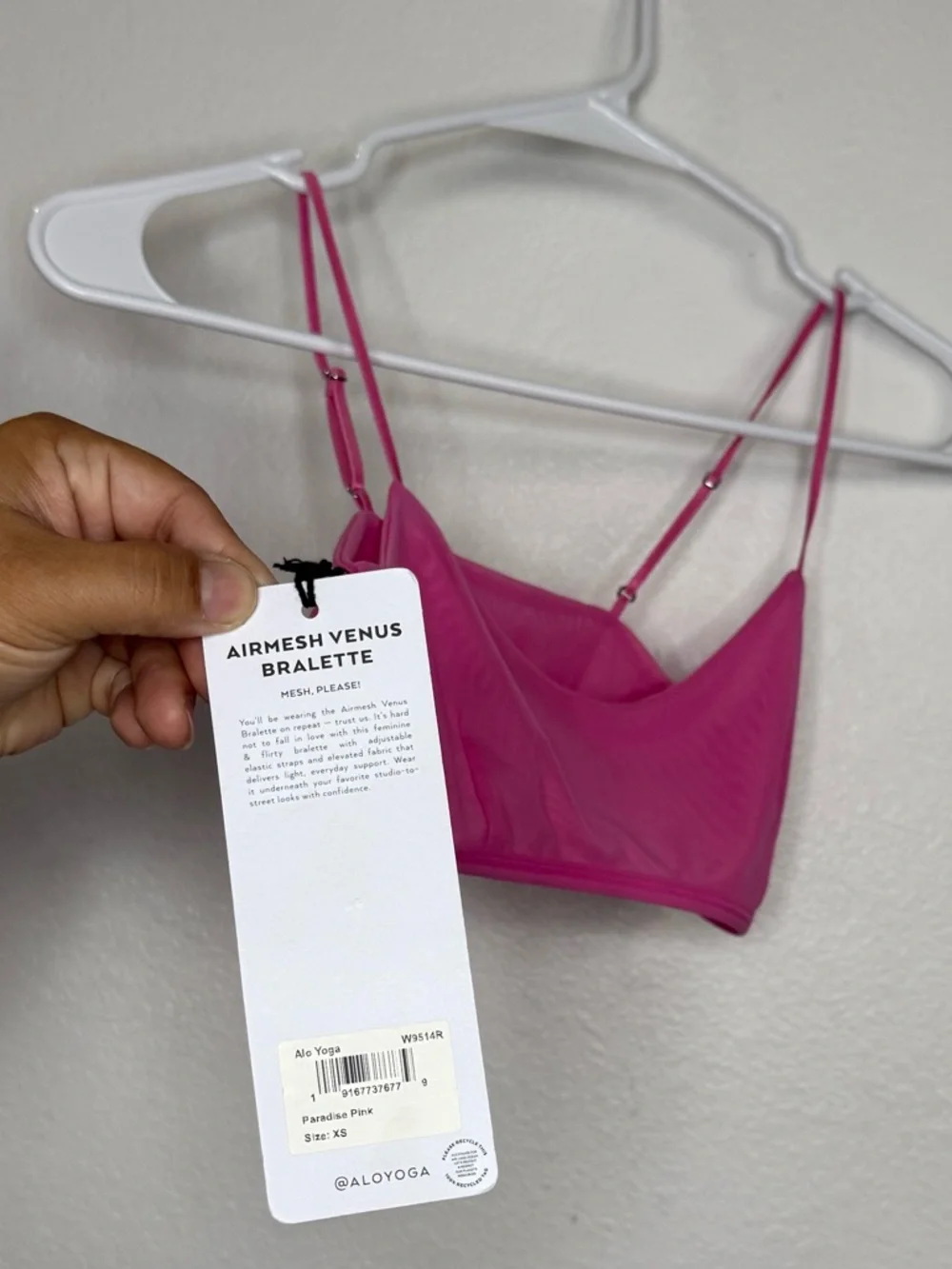 ALO Yoga Hot Pink Airmesh Venus Bralette